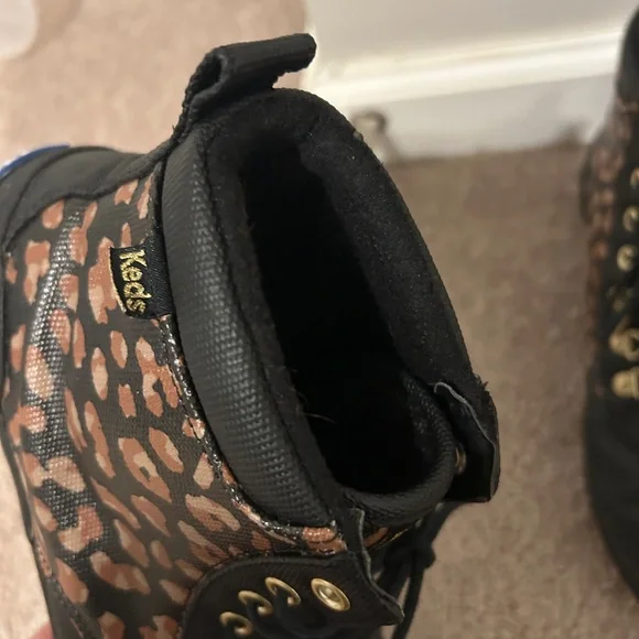 Keds Leopard Print High-Top Rain Boots Size 10 with dream foam - Picture 5 of 9